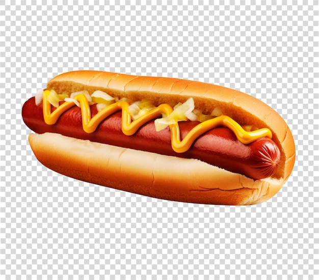 Hot dog in transparent background