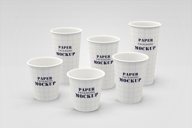 Hot Drink Cups Mockup