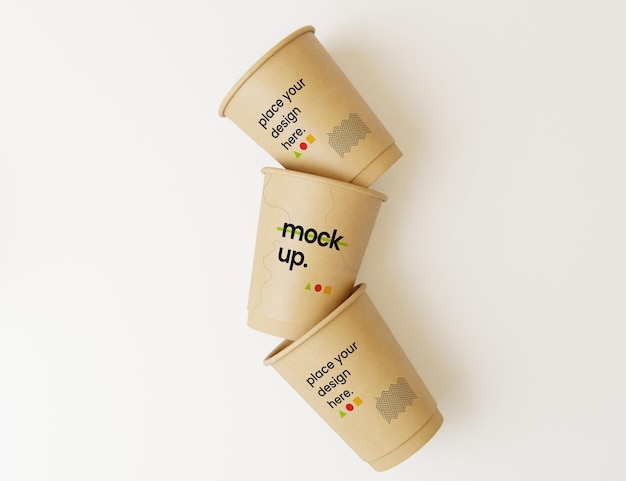 Hot drink paper cup mockup