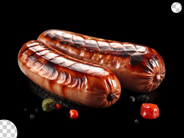 Hot juicy grilled sausage roa png transparent