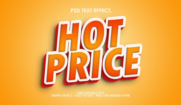 Hot price 3d text style effect editable