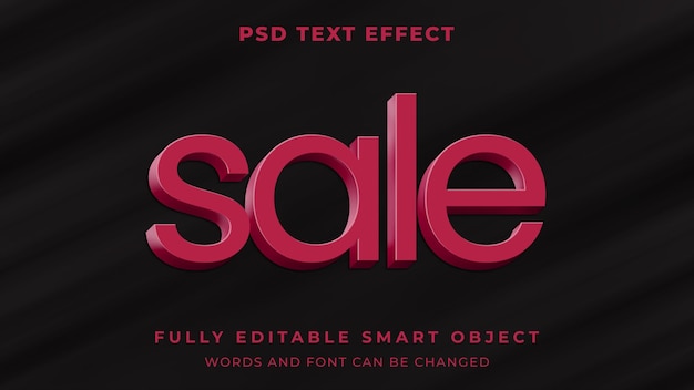 Hot sale bold 3d editable text effect template style