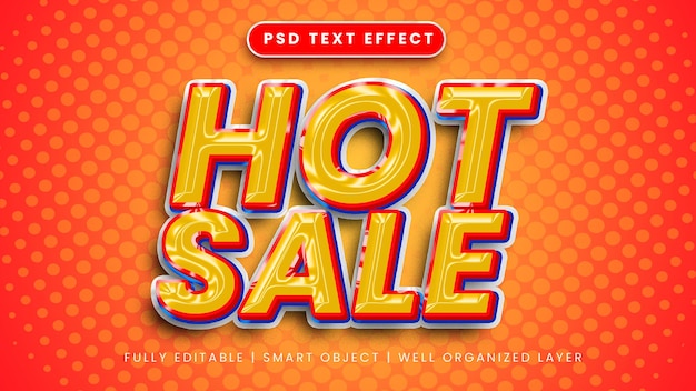 Hot Sale Glossy text effect mockup