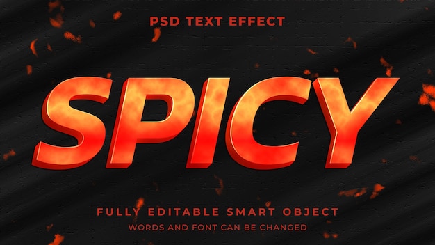 Hot spicy Editable Text Effect