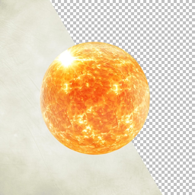 hot sun Isolated on transparent background