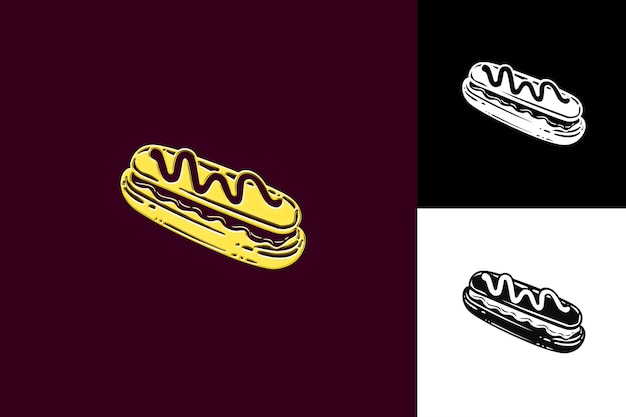 PSD a hotdog with the logo on it