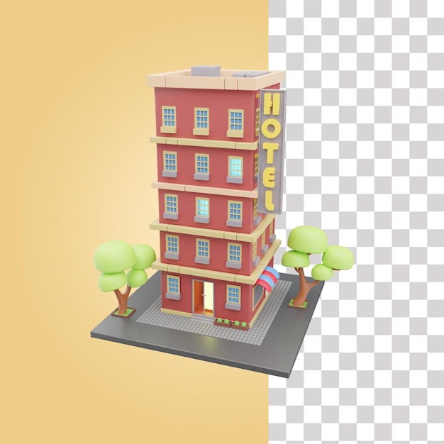 Hotel 3d illustration