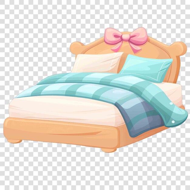 hotel bedroom bow illustrstionon transparent background