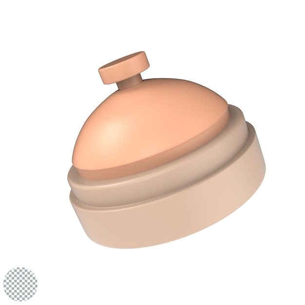 hotel reception bell 3d illustration Concierge bell