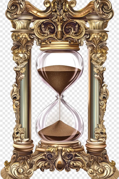 PSD a hourglass with the hourglass on a transparent background