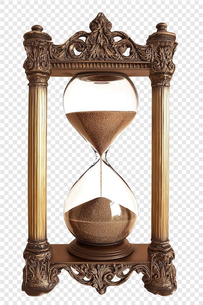 a hourglass with sand in it and the sand in the middle