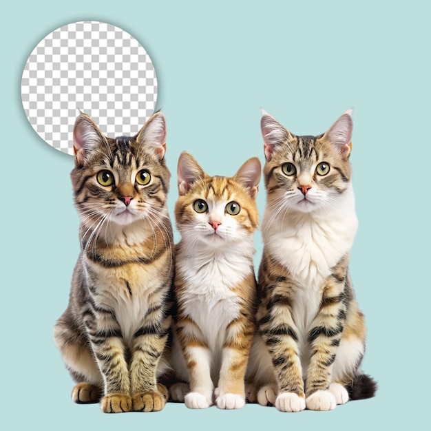 House cat on transparent background