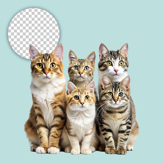 House cat on transparent background