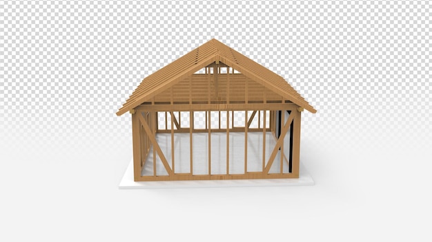 house under construction with transparent background