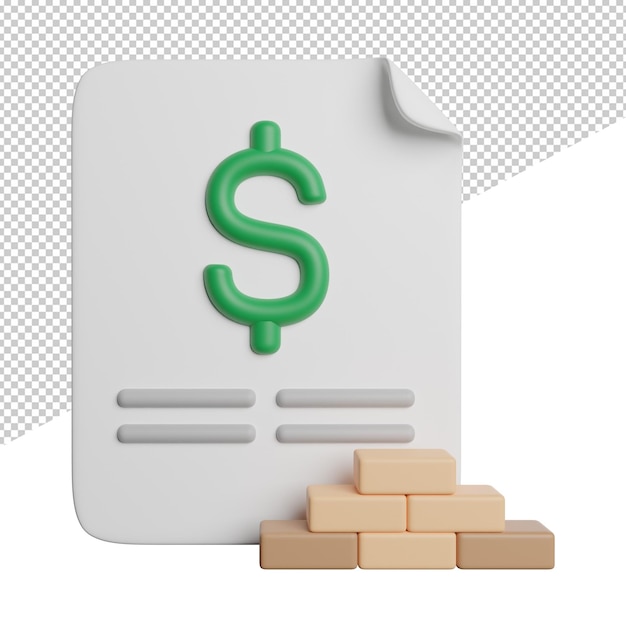 House Document Finance A white paper with a dollar sign on it