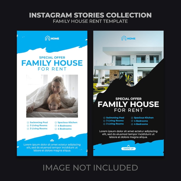 PSD house rent and modern home real estate social media post stories web ads design templates