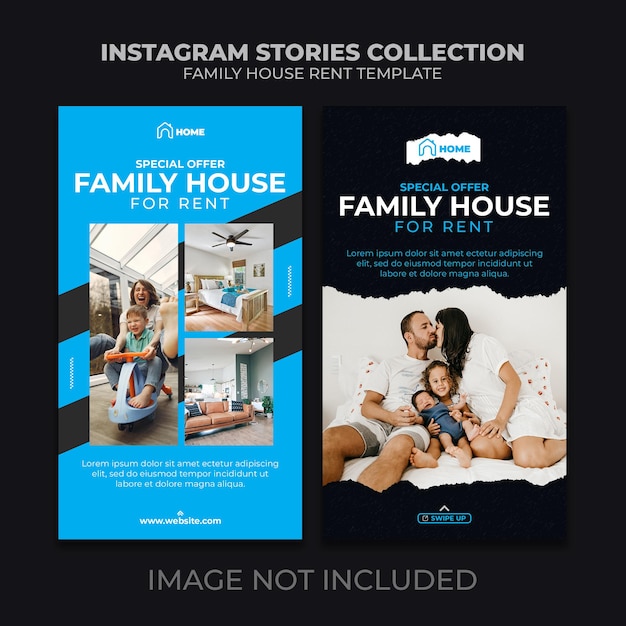 PSD house rent and modern home real estate social media post stories web ads design templates