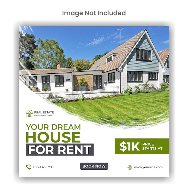 House rent social media or instagram post design