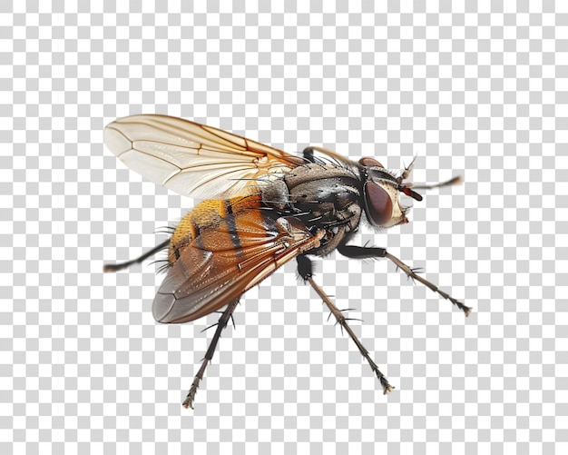 Housefly fly on transparent background