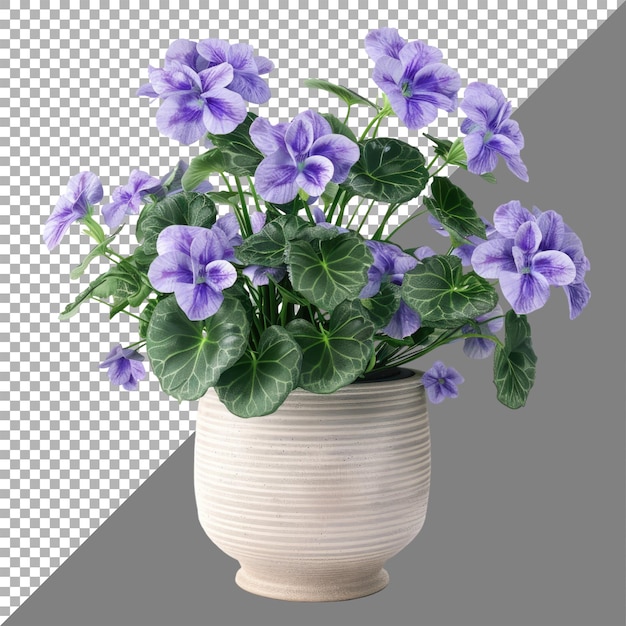 Houseplant African violet no background