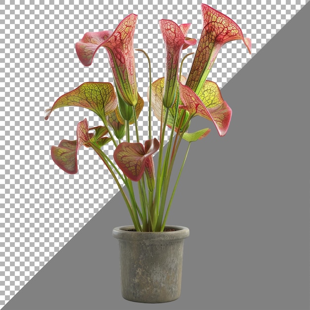 Houseplant pitcher plant no background