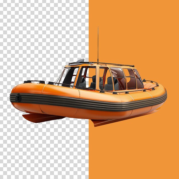 PSD hovercraft boat png isolated on transparent background