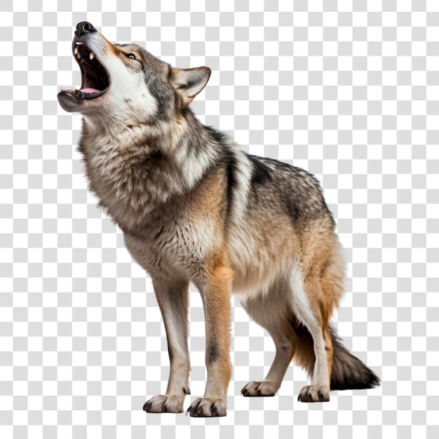 Howling wolf transparent background