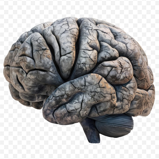 PSD a human brain with a brown and gray pattern on it