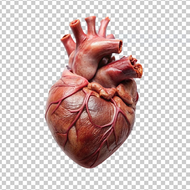 human heart on transparent background