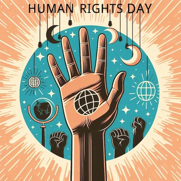 Human rights day template design