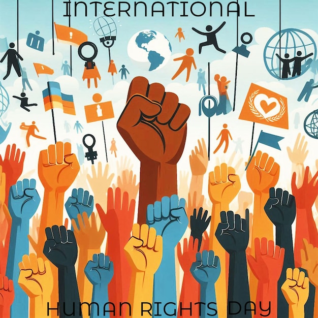 Human rights day template design