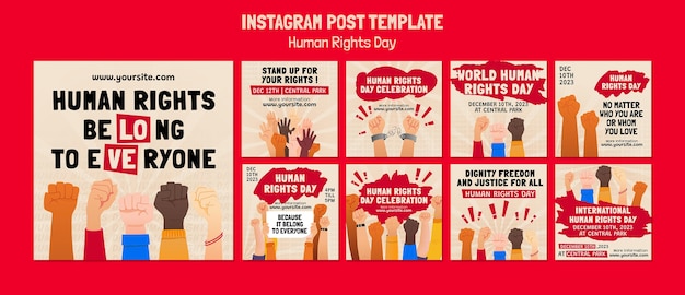 Human rights day template design