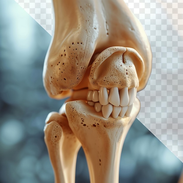 PSD a human skeleton with a tooth and teeth showing the teeth