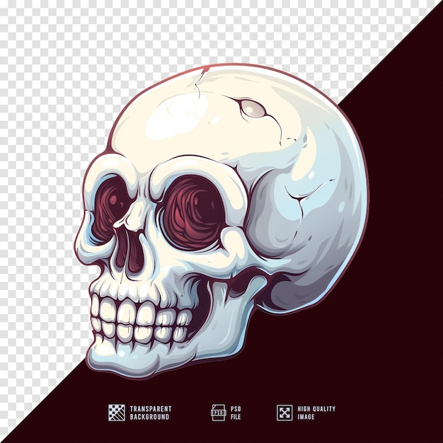 Human skull image without HD quality background