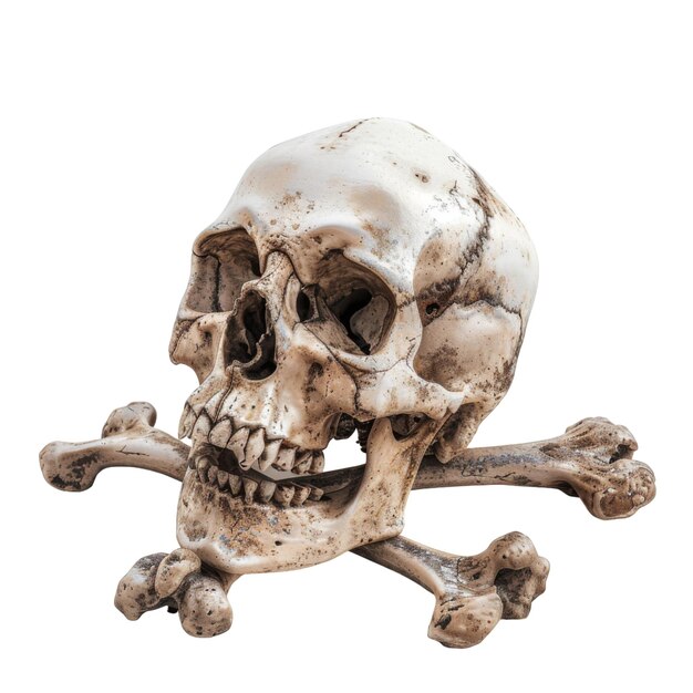 Human Skull with Crossed Bones