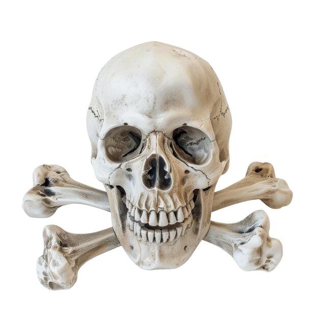 Human Skull with Crossed Bones