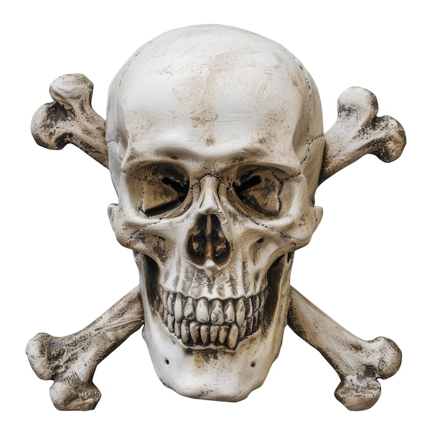 Human Skull with Crossed Bones