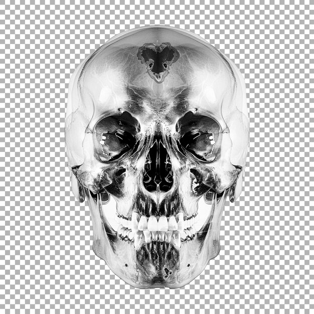 Human Skull Xray on Transparent Background Ai Generated