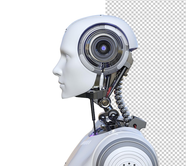 Humanoid male robot isolated 3d render