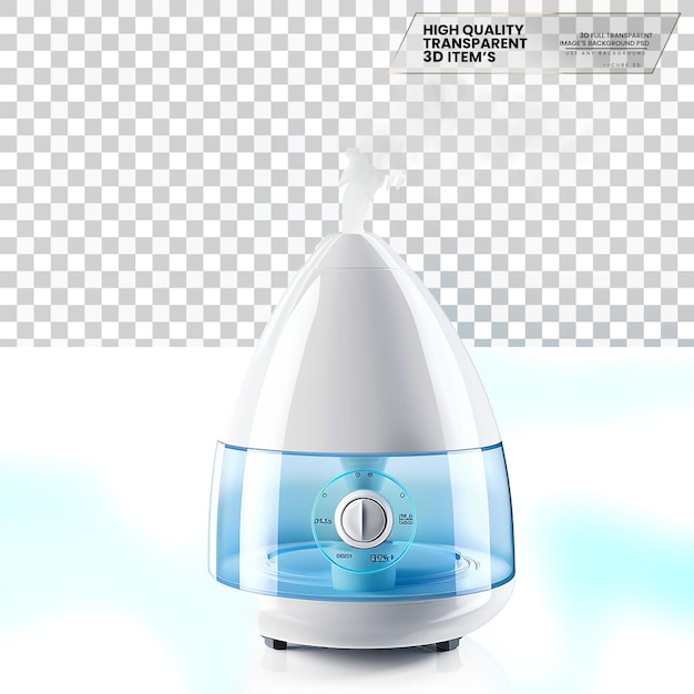 Humidifier Device for adding moisture to the air on transparent background