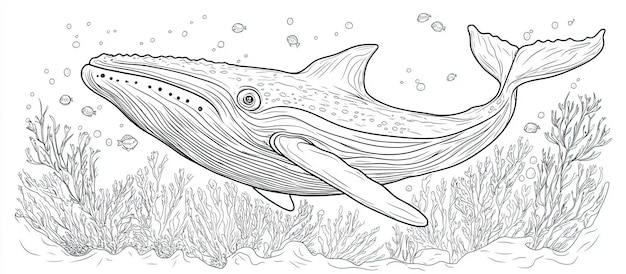 PSD humpback whale illustration