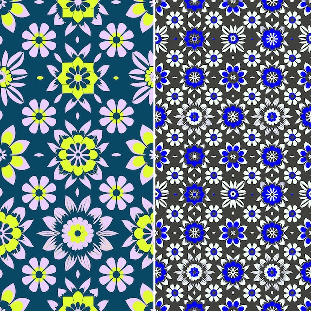 Hungarian Embroidery Patterns With Colorful Floral and Geome Creative Abstract Geometric Vector