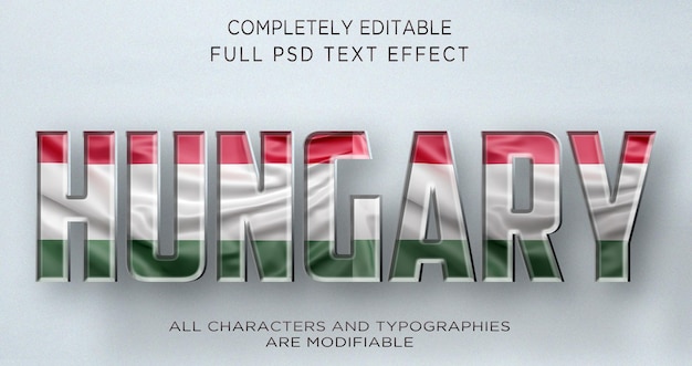 HUNGARY TEXT EFFECT