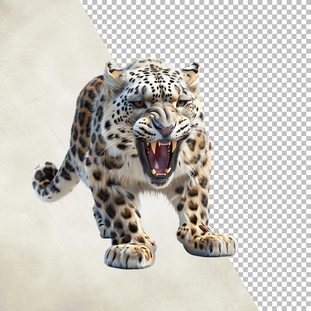 Hungry Cheetah Isolated on transparent background