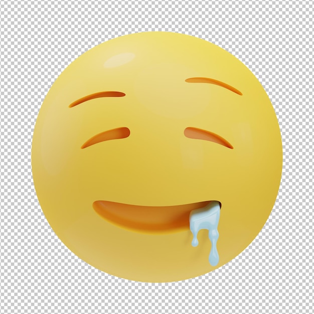 hungry face emoji 3d illustration