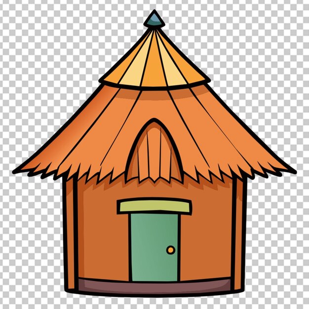 hut house on transparent background