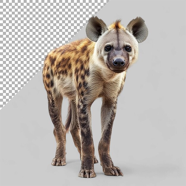 PSD hyena animal on transparent background