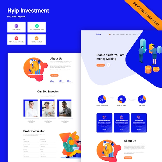 HYIP PSD Template