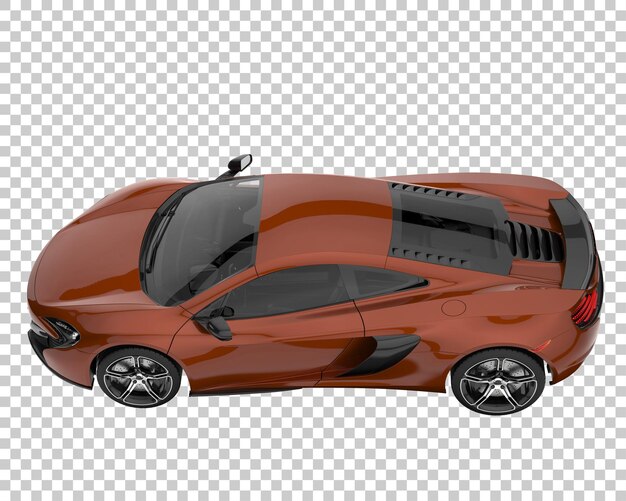 PSD hyper car on transparent background. 3d rendering - illustration