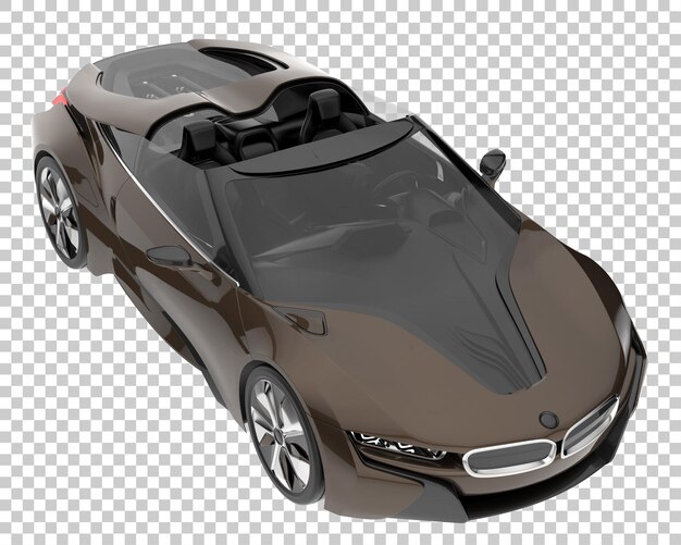 Hyper car on transparent background. 3d rendering - illustration